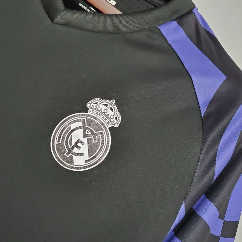 15/16 Camisola de futebol preta retro do Real Madrid Terceiro fora