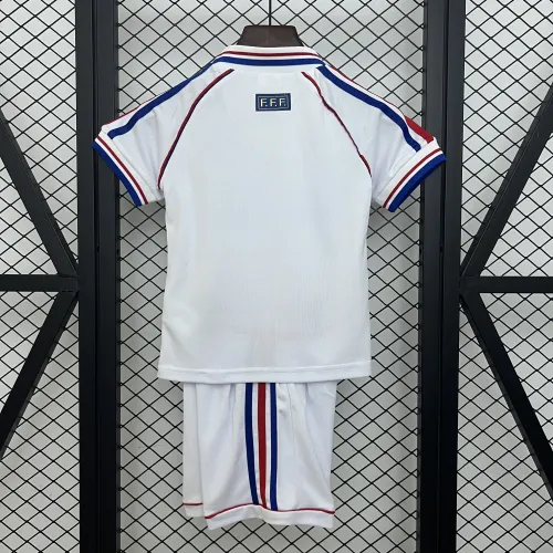Maillot rétro enfant extérieur de l'équipe de France pour la Coupe du Monde 1998