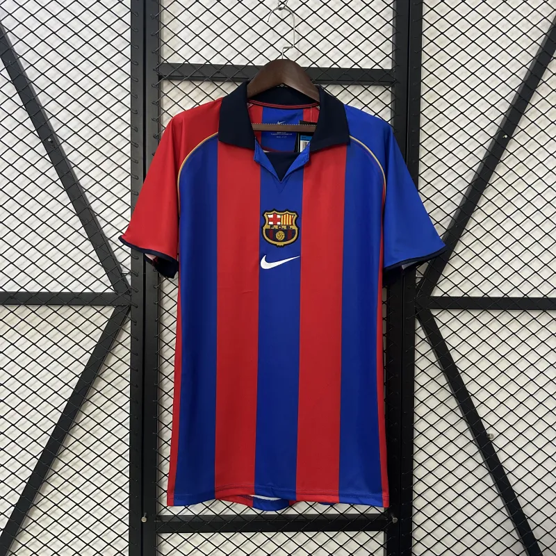01/02 Barcelona Home Retro Soccer Jersey