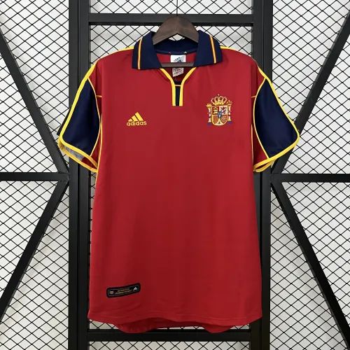 2000 Spanje Thuis Retro Voetbal Jersey