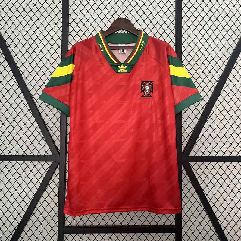 1992 Portugal Home Retro Soccer Jersey