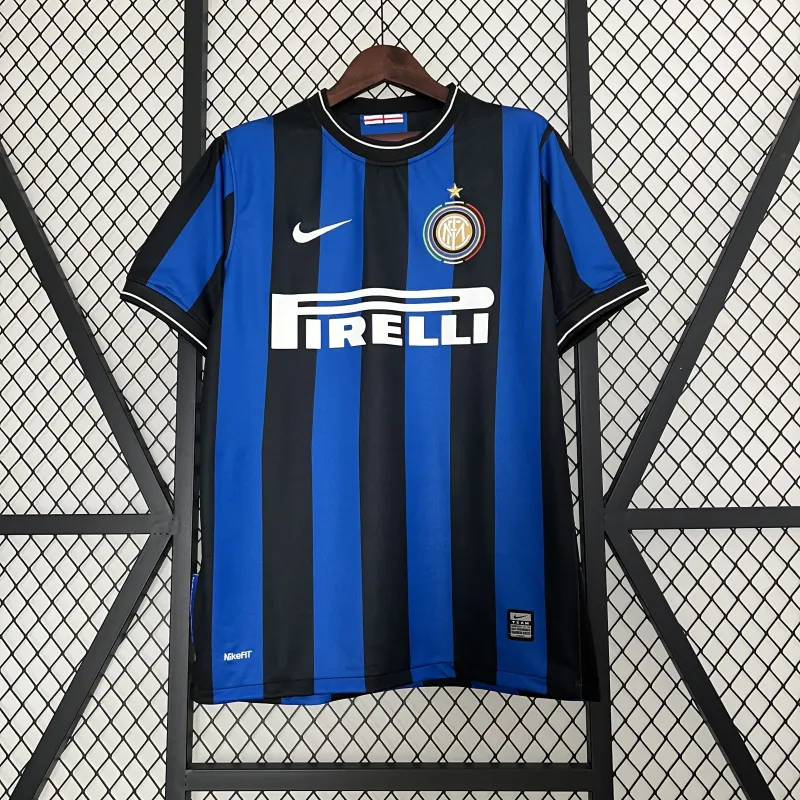 09/10 Inter Milan Retro maillot de foot domicile bleu