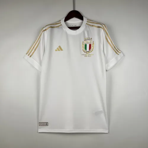 2023 Italien 125. Jahrestag weißes Fußballtrikot