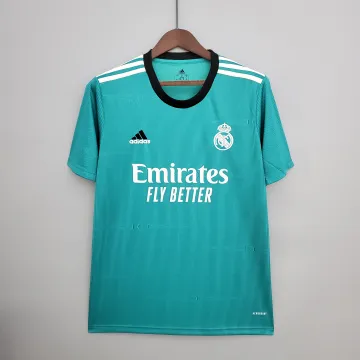 Maillot de football bleu du Real Madrid, troisième maillot extérieur, saison 21/22