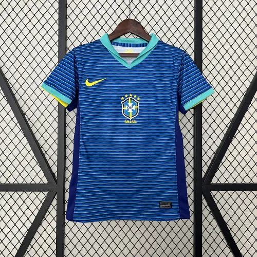 2024 Brazil Women Away blue Women's soccer jersey