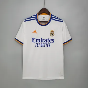 21/22 Real Madrid home white soccer jersey