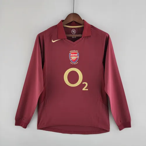 05/06 Maglia da casa retrò a maniche lunghe dell'Arsenal