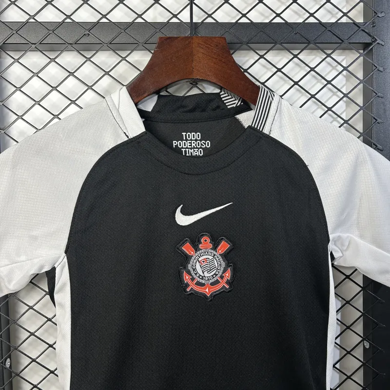 25/26 Corinthians Heimtrikot schwarz Kinder
