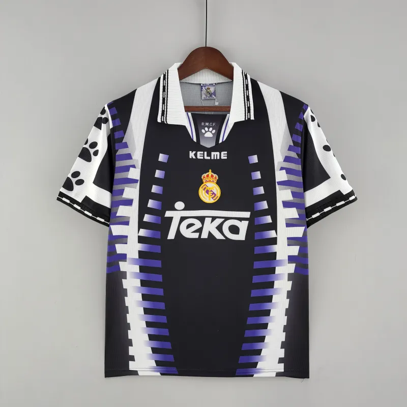 97/98 Real Madrid Retro Third away black soccer jersey