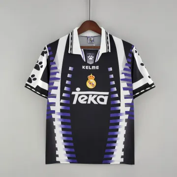 97/98 Real Madrid Retro Third away black soccer jersey