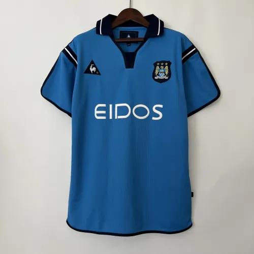 01/02 Manchester City Home Retro Soccer Jersey