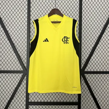 24/25 Maglia calcio Flamengo Training Wear Yellow Vest Sleeveless