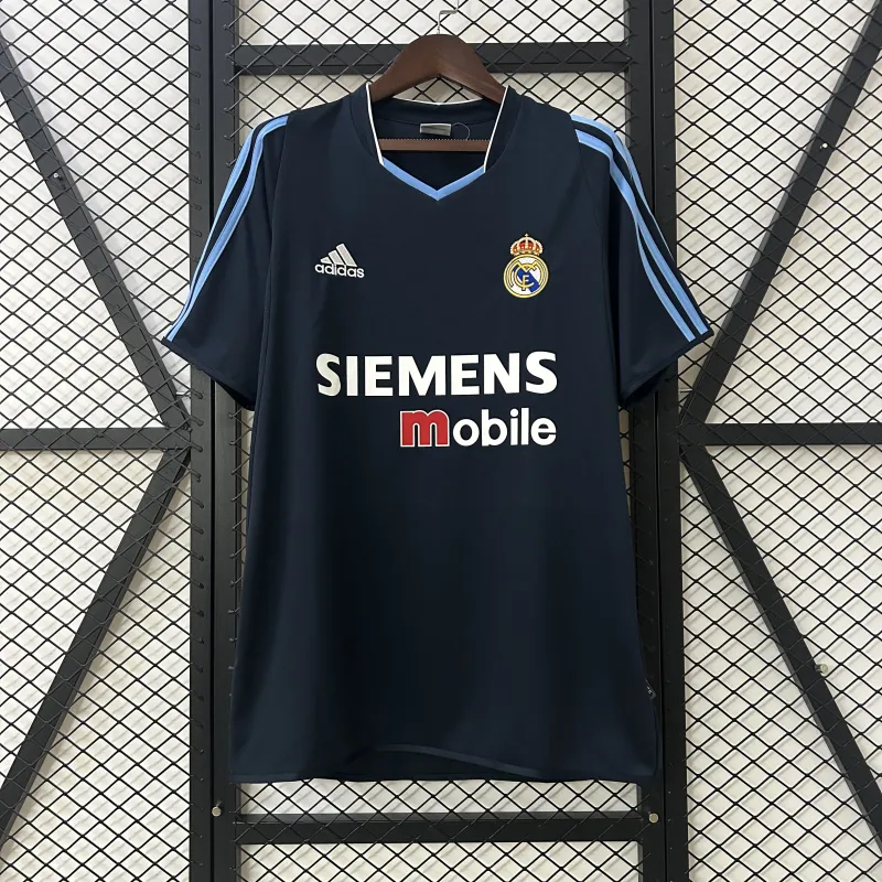 03/04 Real Madrid Away Retro blue soccer jersey