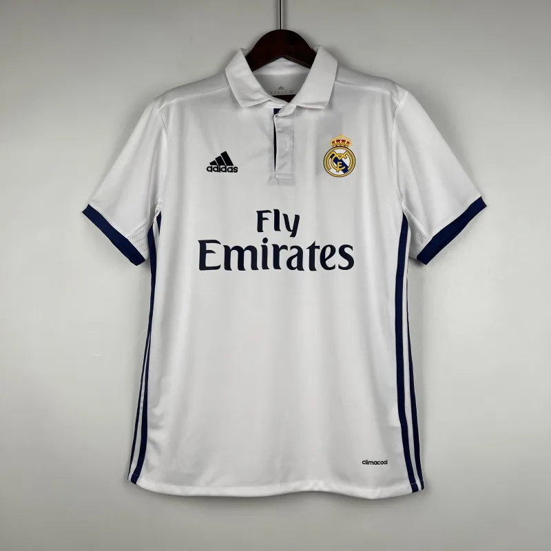 16/17 Real Madrid Retro home white soccer jersey