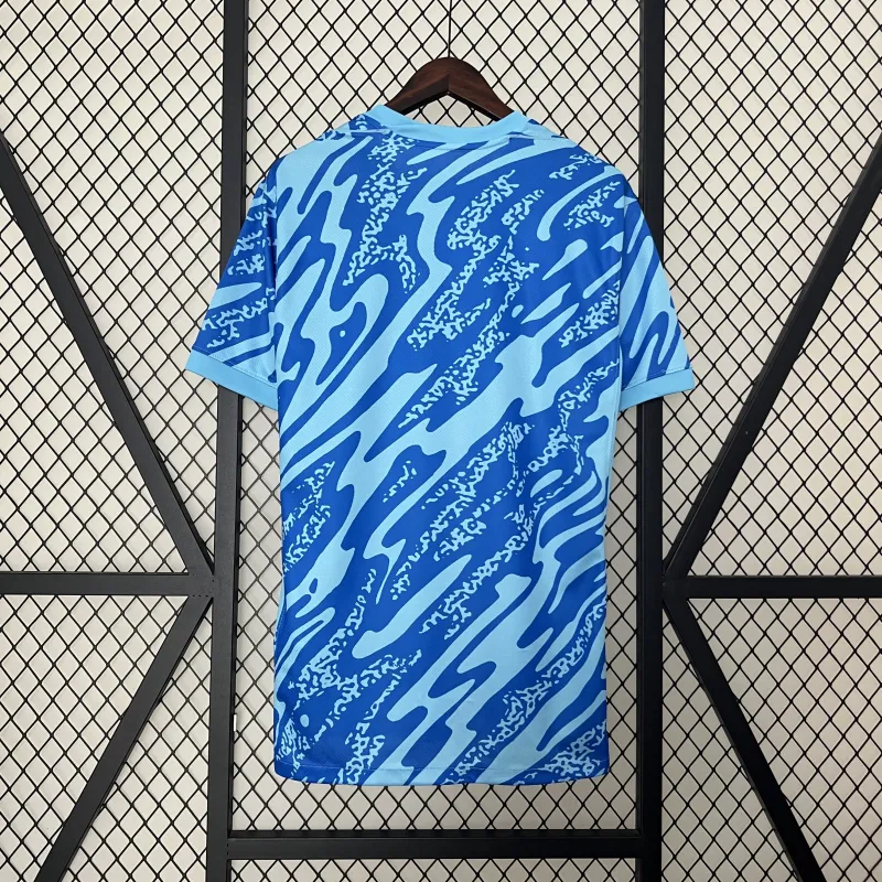 2024 Portugal Goalkeeper Blue Soccer Jersey