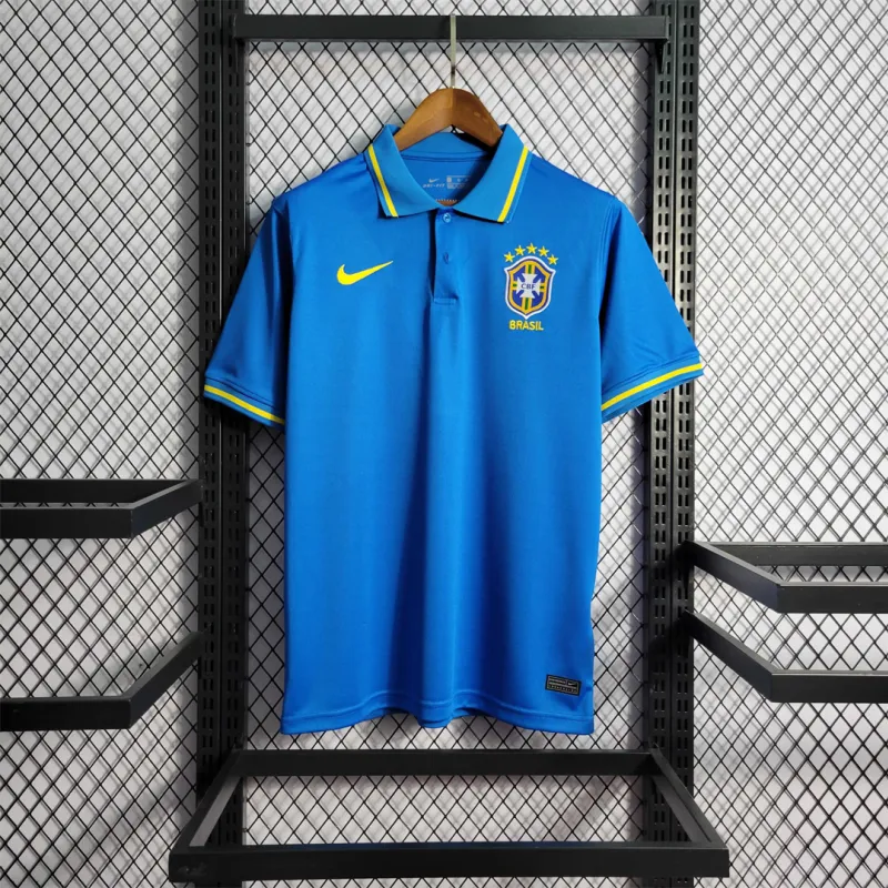 2022 World Cup Brazil Blue POLO Soccer Jersey
