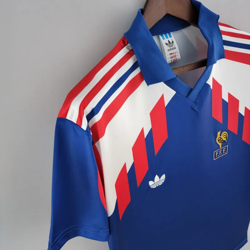 1988 France Home Retro Soccer Jersey