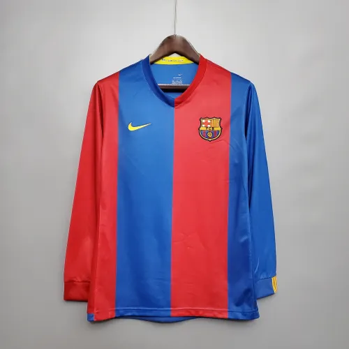06/07 Barcelona Home Retro Langarm Trikot