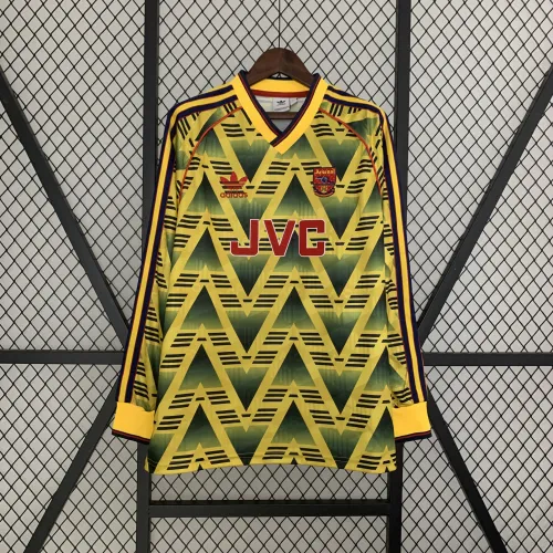 Maglia da trasferta retrò a maniche lunghe dell'Arsenal 91/93