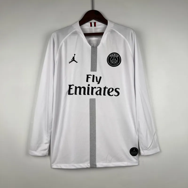 18/19 PSG Black Retro Long Sleeve Soccer Jersey