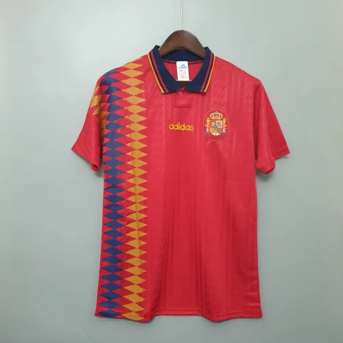 Maillot de football rétro de l'équipe nationale d'Espagne de 1994 (à domicile)