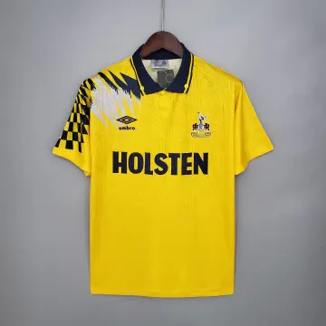 92-93 Tottenham Retro Away Yellow soccer jersey