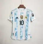 2021 Retro Argentina Coppa America Edizione Campionato Maglia blu e bianca 2021 Retro Argentina America Cup Championship Edition Blue And White Jersey
