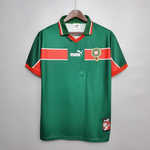 1998 World Cup Morocco Retro home green soccer jersey