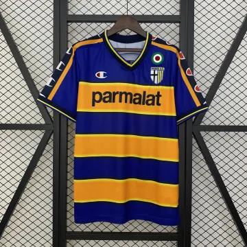 02-03 Parma Retro Home yellow soccer jersey