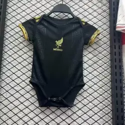 2025 Mexico black baby jersey front view with team crest and design details.