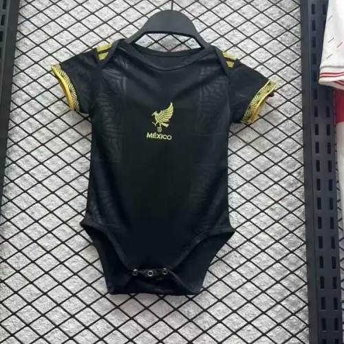 2025 Mexiko schwarzes Baby-Trikot