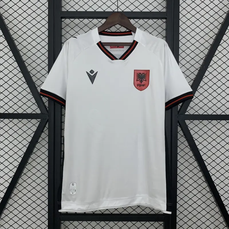 2025 Albania Away white soccer jersey