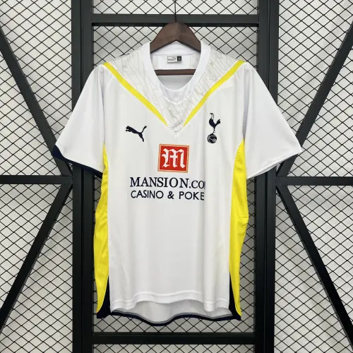 09/10 Tottenham Retro Home white soccer jersey