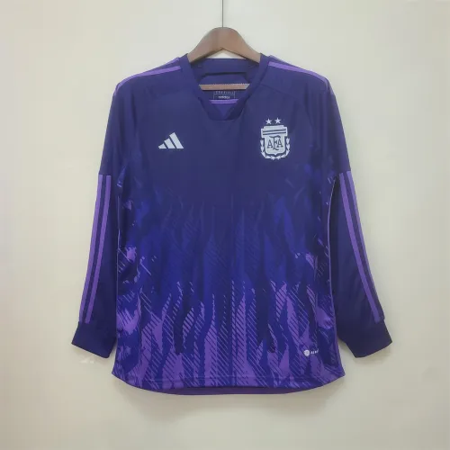 2022 Argentinië 2-sterren uitwedstrijdshirt met lange mouwen
