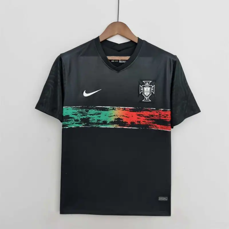 Maglia da calcio nera del Portogallo per i Mondiali 2022