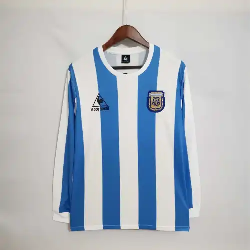 Maglia Argentina 1986 Home Retro manica lunga