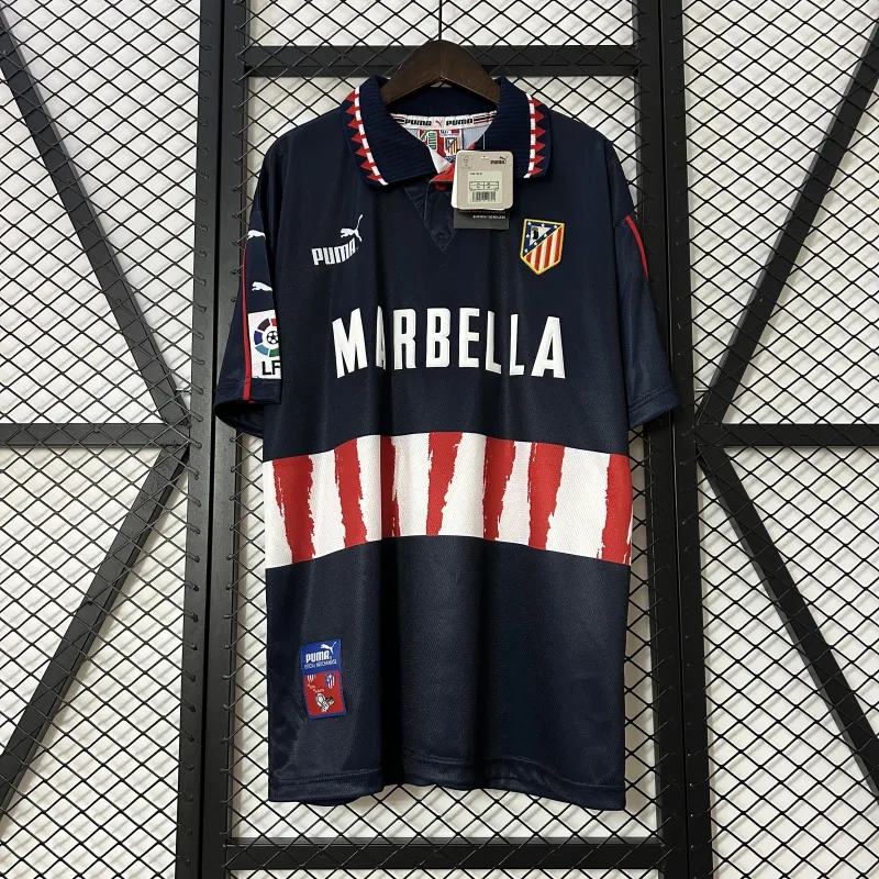 97/98 Atletico Madrid Away Retro Soccer Jersey