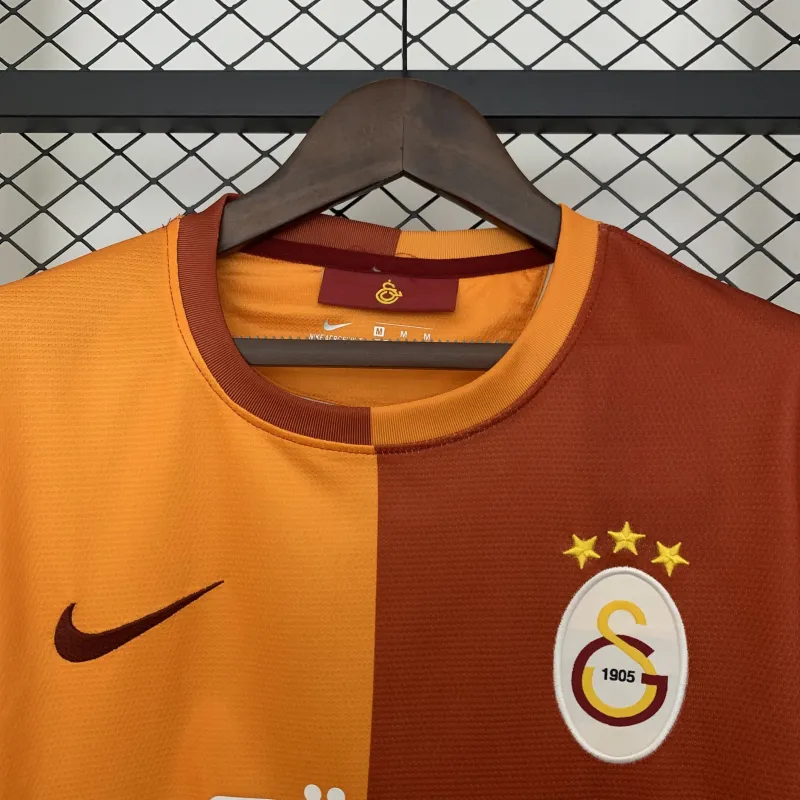 13/14 Galatasaray Retro Home orange soccer jersey