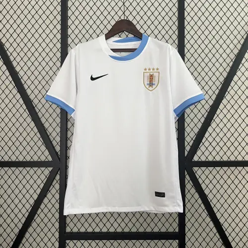 2024 Uruguay Auswärts Weißes Fußballtrikot