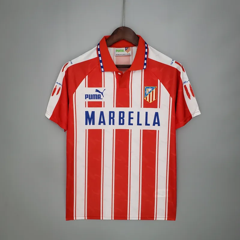 94/95 Atletico Madrid home Retro Soccer Jersey