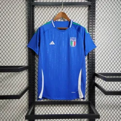 2023 Italy Home Soccer Jersey - product photo 2023 Italy Home Men's Soccer Jersey front view, blue fabric, team crest.