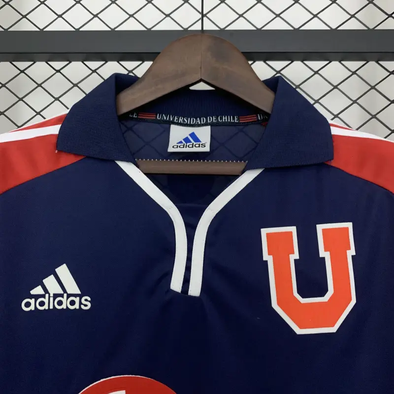 01/02 Club Universidad de Chile Retro Home camiseta de fútbol azul