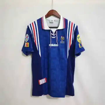 1996 France home blue Retro Soccer Jersey
