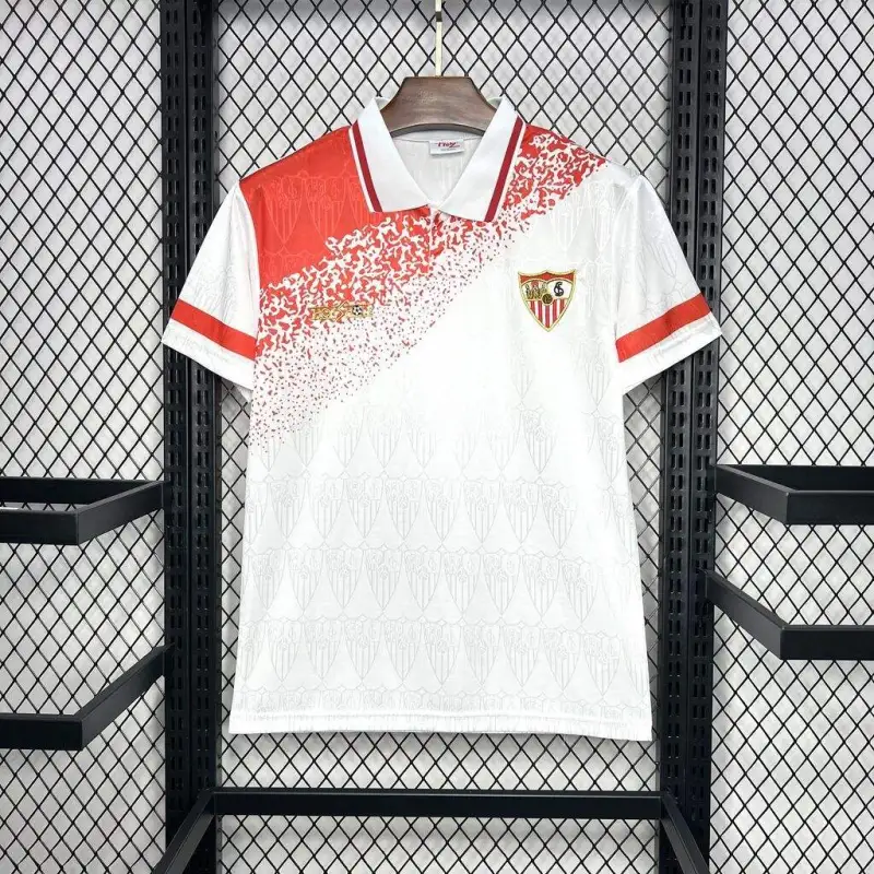 93/94 Sevilla Home Retro Voetbal Jersey