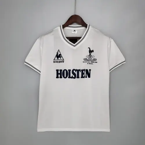Maglia da calcio bianca da casa retrò del Tottenham stagione 83/84