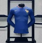 Maglia Francia 2024 home manica lunga Player Version Maglia da gioco a maniche lunghe della nazionale francese 2024