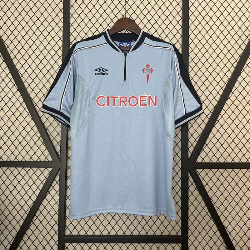 99/00 Celta Vigo Retro Home bleu maillot de foot