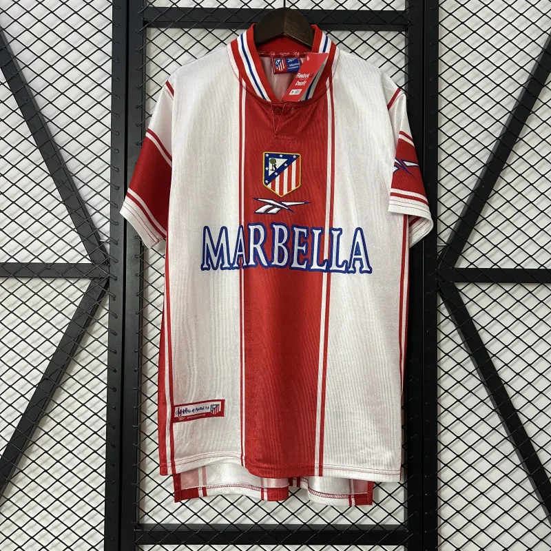 99/00 Atletico Madrid home Retro Soccer Jersey