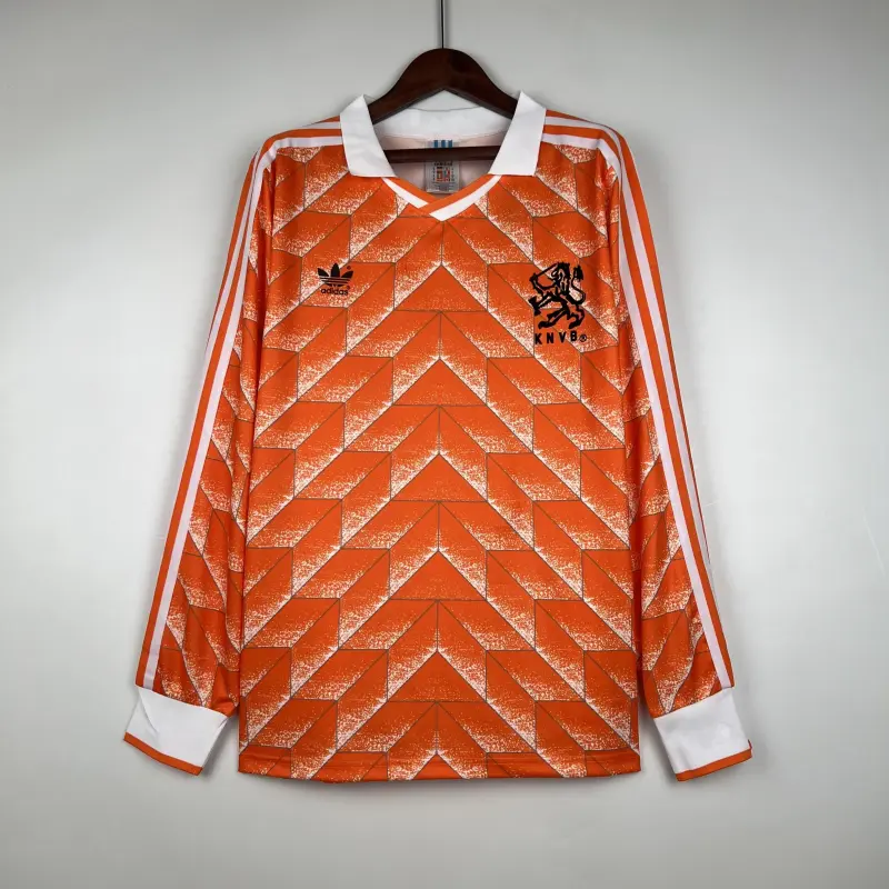 Camisola de manga comprida retrógrada da Holanda de 1988