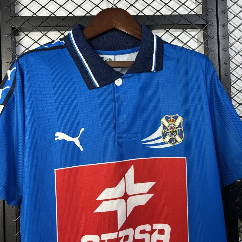 98/99 Tenerife Retro blauw voetbalshirt weg